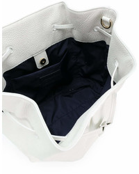 Sac bourse en cuir blanc Jil Sander Navy