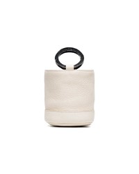 Sac bourse en cuir blanc Simon Miller