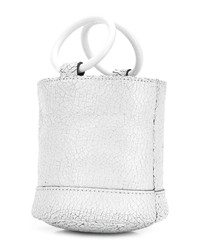 Sac bourse en cuir blanc Simon Miller