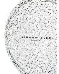 Sac bourse en cuir blanc Simon Miller