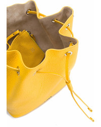 Sac bourse en cuir jaune No.21