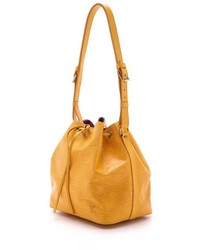 Sac bourse en cuir jaune Louis Vuitton