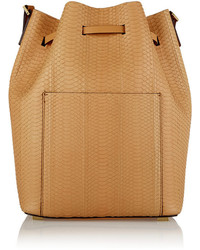 Sac bourse en cuir marron clair Michael Kors