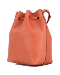 Sac bourse en cuir marron Mansur Gavriel