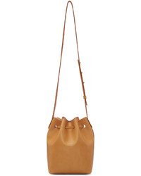 Sac bourse en cuir marron Mansur Gavriel