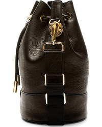 Sac bourse en cuir noir Versus