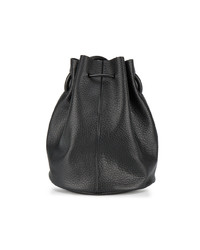 Sac bourse en cuir noir Building Block