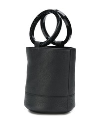 Sac bourse en cuir noir Simon Miller