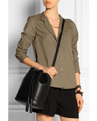 Sac bourse en cuir noir Wendy Nichol