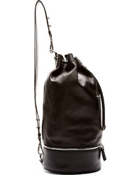 Sac bourse en cuir noir CNC Costume National