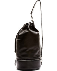 Sac bourse en cuir noir CNC Costume National