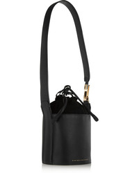 Sac bourse en cuir noir Victoria Beckham