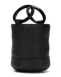 Sac bourse en cuir noir Simon Miller