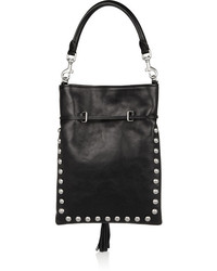 Sac bourse en cuir noir Saint Laurent