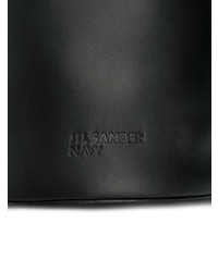 Sac bourse en cuir noir Jil Sander Navy