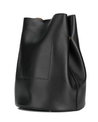 Sac bourse en cuir noir Jil Sander Navy