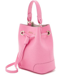 Sac bourse en cuir rose Furla