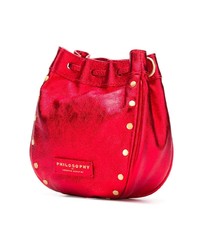 Sac bourse en cuir rouge Philosophy di Lorenzo Serafini