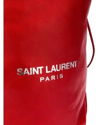Sac bourse en cuir rouge Saint Laurent