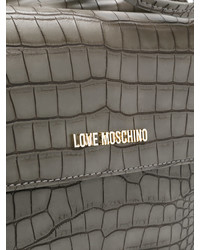 Sac bourse gris foncé Love Moschino