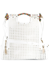 Sac en cuir blanc Corto Moltedo