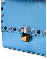 Sac en cuir bleu clair Fendi