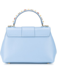 Sac en cuir bleu clair Dolce & Gabbana