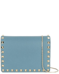 Sac en cuir bleu clair Valentino Garavani