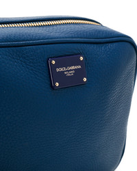 Sac en cuir bleu marine Dolce & Gabbana