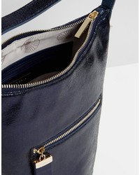 Sac en cuir bleu marine Modalu