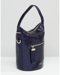 Sac en cuir bleu marine Modalu