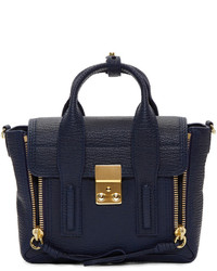 Sac en cuir bleu marine 3.1 Phillip Lim