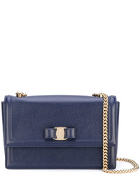 Sac en cuir bleu marine Salvatore Ferragamo