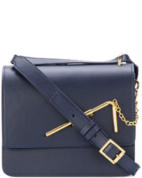 Sac en cuir bleu marine Sophie Hulme