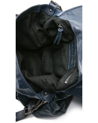 Sac en cuir bleu marine Balenciaga