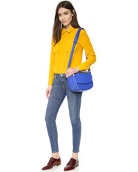 Sac en cuir bleu Milly