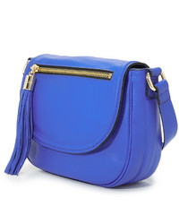 Sac en cuir bleu Milly