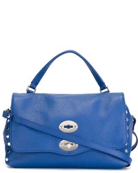 Sac en cuir bleu Zanellato