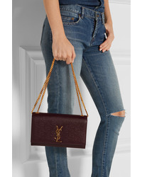 Sac en cuir bordeaux Saint Laurent