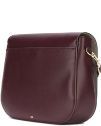 Sac en cuir bordeaux Anya Hindmarch