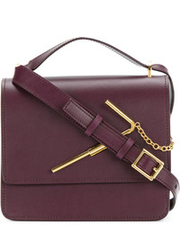 Sac en cuir bordeaux Sophie Hulme