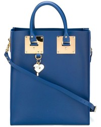 Sac en cuir brodé bleu