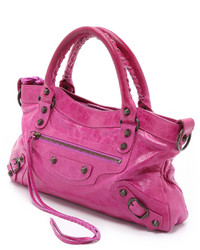 Sac en cuir fuchsia Balenciaga