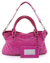 Sac en cuir fuchsia Balenciaga