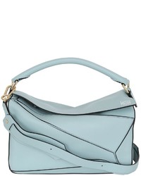 Sac en cuir géométrique bleu clair