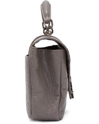 Sac en cuir gris foncé Saint Laurent