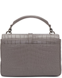 Sac en cuir gris foncé Saint Laurent