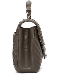 Sac en cuir gris foncé Saint Laurent