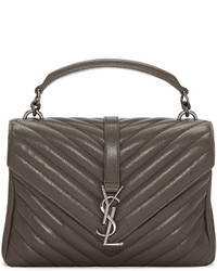 Sac en cuir gris foncé Saint Laurent