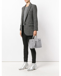 Sac en cuir gris Saint Laurent